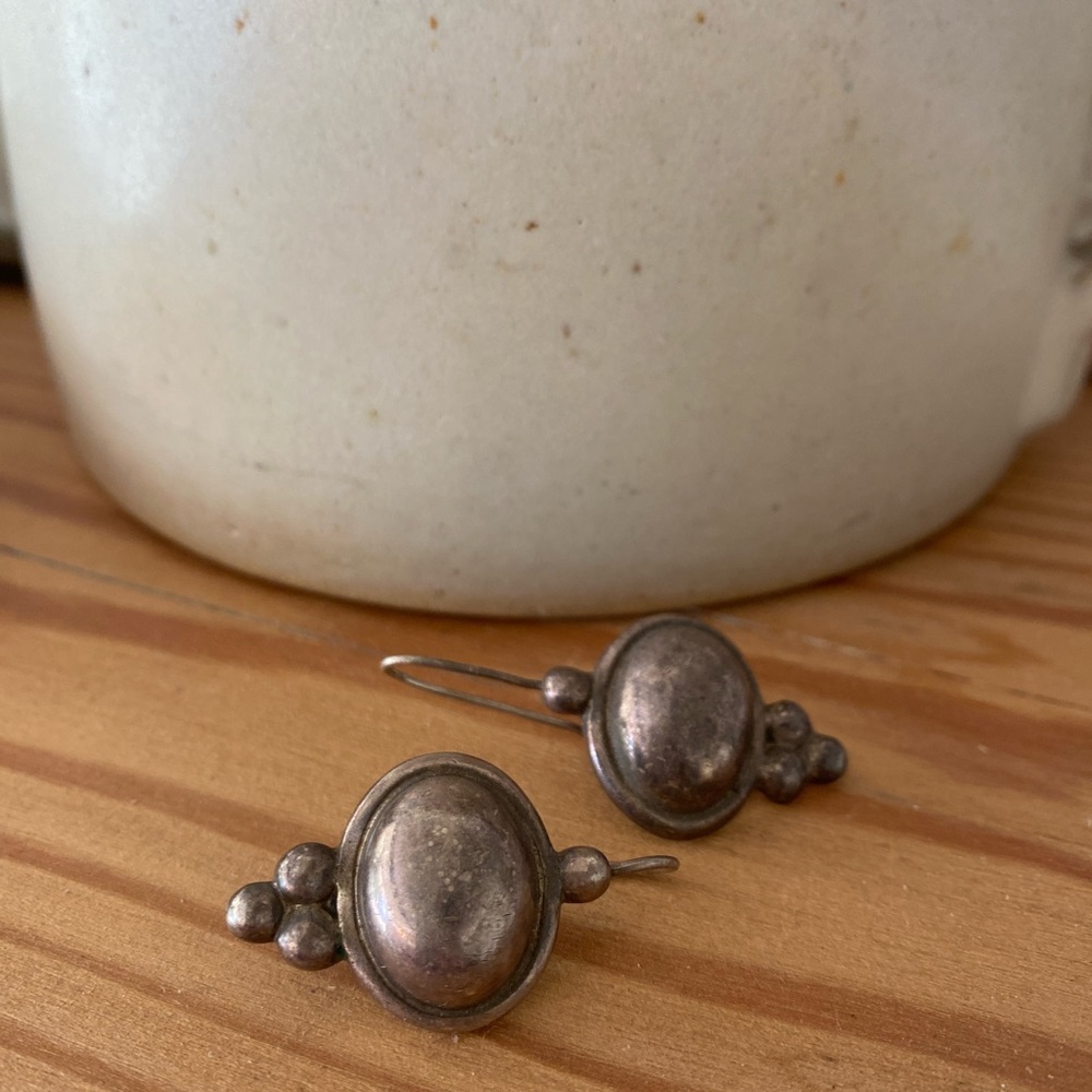 VINTAGE Silver 925 made in Mexico Earrings - Picture 6 of 6
